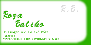 roza baliko business card